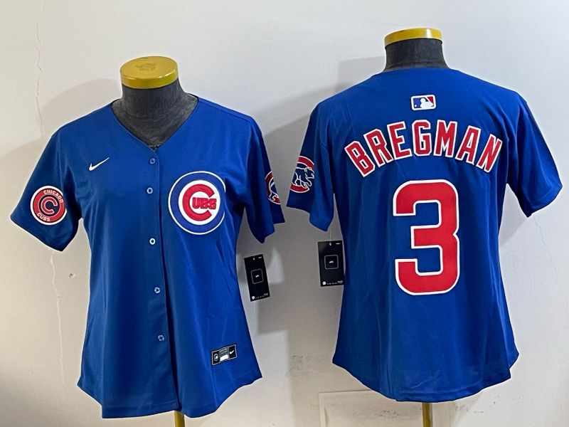 Youth 2026 Chicago Cubs #3 Bregman Blue Game Nike MLB Jersey style 007